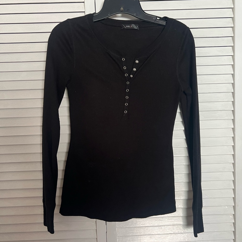 Long Sleeve Half Button Up